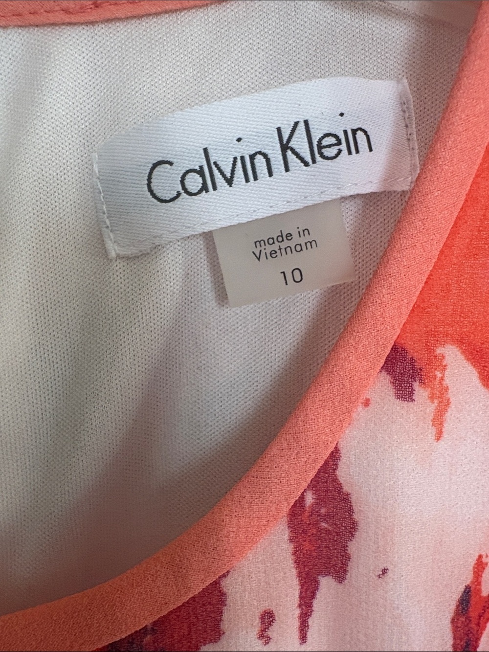 Calvin Klein Coral Floral Midi Dress - Picture 3 of 8